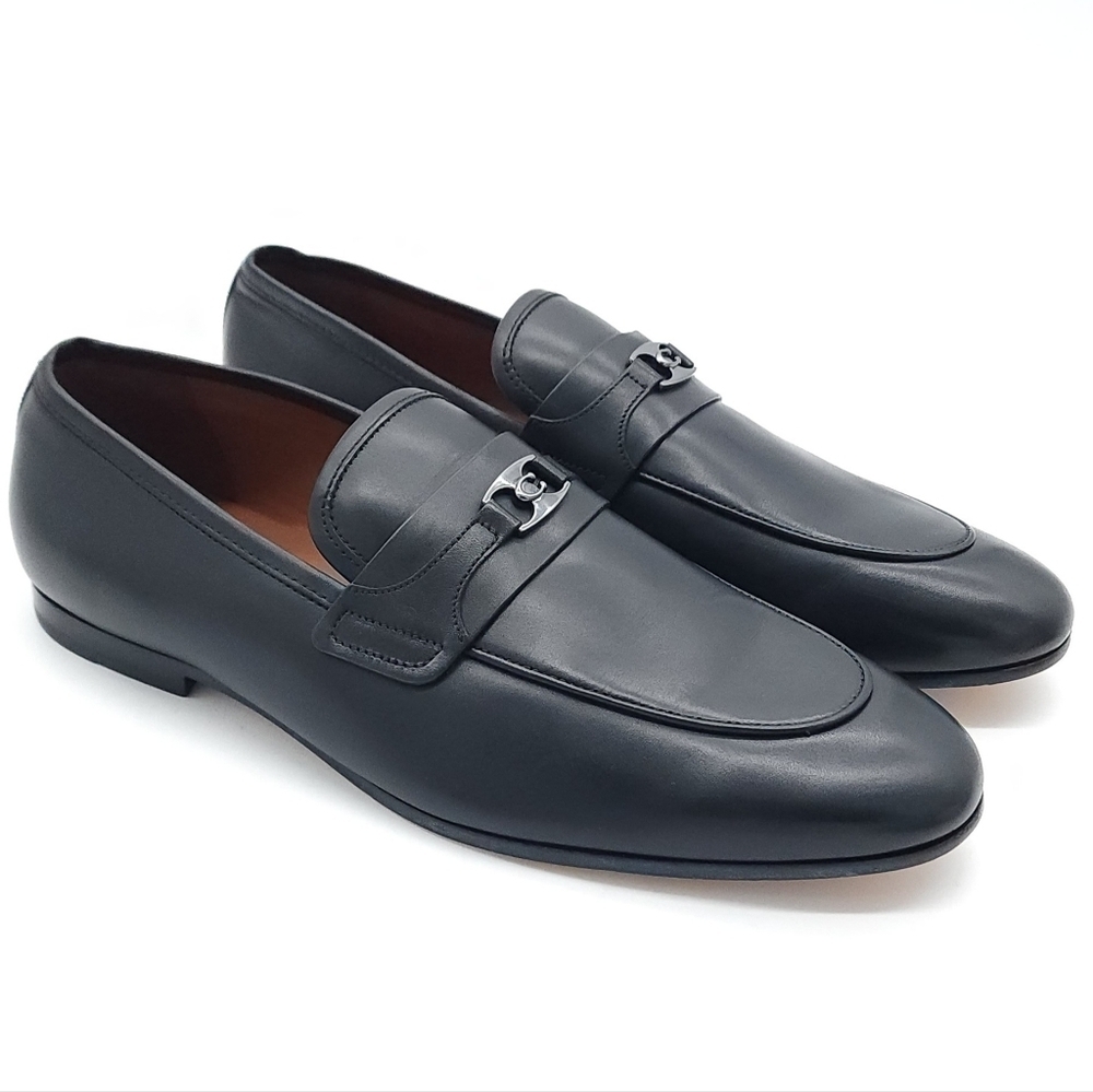 Coach Men's Tanner Black Loafer Slip On Dress Logo Shoe Size 11.5 - Picture 3 of 9